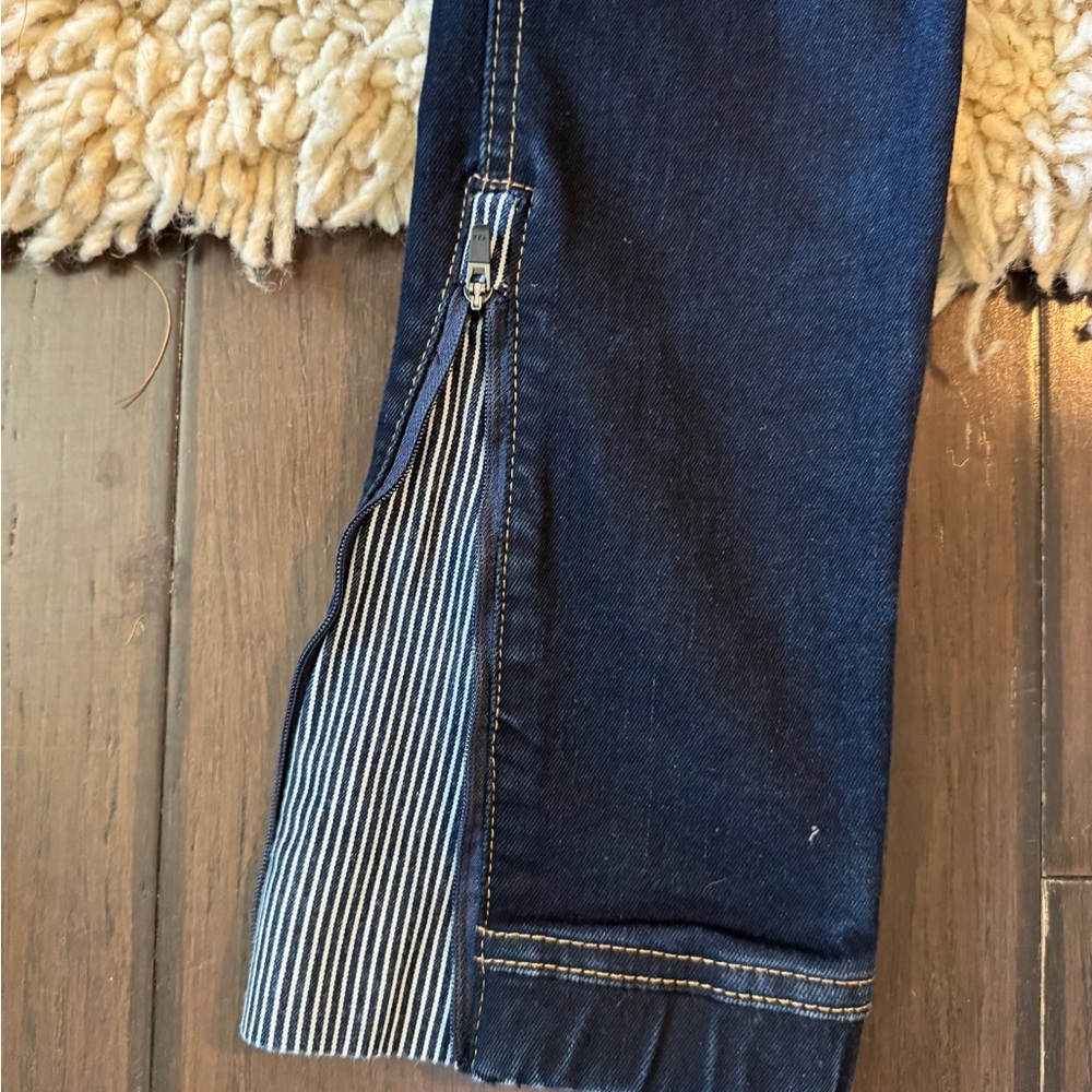 Women's Dark Denim Deluxe Overalls - Picture 3 of 4